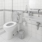 Kit de Acessórios para Banheiro com 2 peças Astra Marmorizado Branco
