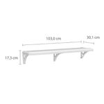 Prateleira Plástica com Suporte 103 x 30 cm Astra Branco