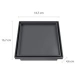 Ralo Oculto Quadrado Universal de 15x15cm Astra Cinza