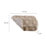 Tapete de Plástico Flexível Felpudo para Área Molhada 57 x 34 cm Astra Argila