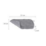 Tapete de Plástico Flexível Felpudo para Área Molhada 57 x 34 cm Astra Cinza 2