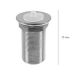 Válvula 1.1/4" Cromada para Tanques e Lavatórios 75mm Astra