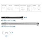 Sifão Tubo Extensivo Universal 72 cm Blukit 031105 Cromado