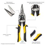 Tesoura Tipo Aviação Para Cortar Chapa 10'' ST93103ST Sata 