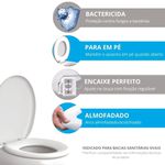Assento Sanitário Oval Almofadado Astra Bege