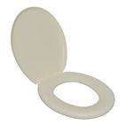 Assento Sanitário Oval Almofadado Astra Bege