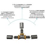 Tê Conexão para Gás 16x16x16mm Pex Astra