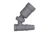 Adaptador Articulado 45° Cinza C/ Retenção 