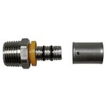 União para Mangueira Tubo Gás PEX Astra 16mm x 1/2" Macho Fixo GRC1612A