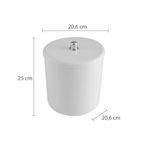 Lixeira Cesto Multiuso Astra 6L 21x25Cm Branco Ct4 Br1