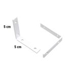 Cantoneira Abas Iguais 50 x 50mm Branca - 10 und