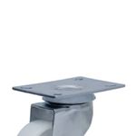 Rodízio Giratório 412 Nylon Branco com Placa Colson