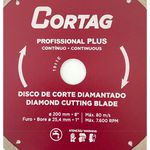 Disco Diamantado 200mm x 25,4mm para Porcelanato 60570 Cortag
