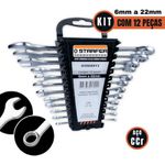 Jogo De Chave Combinada 6 A 22mm C/ 12 Peças Ref-03502813 Starfer 