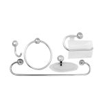 Kit Acessórios Banheiro Samba Cromado 5 Peças Japi