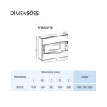 Quadro de Distribuição Sobrepor PVC 5 DIN BR5S 096.200.009 Brum