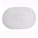 Tapete De Banheiro Allegro Oval 40x60cm Branco