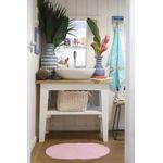 Tapete para Banheiro Allegro Rosa Oval 40cm x 60cm - Kapazi