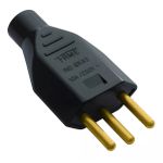Pino Plug Macho 2p + T 10a Preto Fame