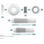 Tubo Ligação Vaso Sanitário Ajustável Preto 290419 Blukit