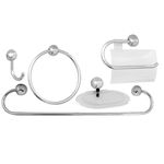 Kit Acessórios Banheiro Samba Cromado 5 Peças JKSC Japi