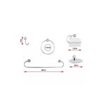 Kit Acessórios Banheiro Samba Cromado 5 Peças JKSC Japi