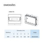 Quadro de Distribuição de Embutir para 9 Disjuntores BR9T Brum