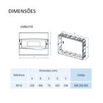 Quadro de Distribuição Embutir para 18 Disjuntores 096.200.004 Brum