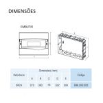 Quadro de Distribuição Embutir para 24 Disjuntores 096.200.005 Brum