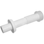 Tubo Ligação 25cm Branco para Vaso Sanitário com Canopla de Parede e Espude Astra