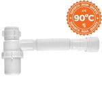 Sifão Copo Sanfonado Universal Branco com Copo Astra