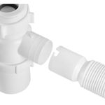 Sifão Copo Sanfonado Universal Branco com Copo Astra