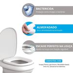 Assento Sanitário Branco Almofadado Versato Astra Branco