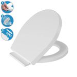 Assento Sanitário Oval Branco Almofadado 3 em 1 com Fechamento Suave e Fácil Remoção Astra