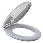 Assento Sanitário Oval Almofadado Astra Cinza 1