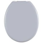 Assento Sanitário Oval Almofadado Astra Cinza 1