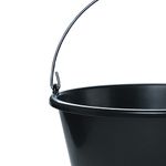 Balde Plastico Preto 12L Alça Metal Max 39710