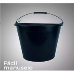 Balde Plastico Preto 12L Alça Metal Max 39710