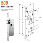 Fechadura Kit de Segurança 500/11 com 1001 Tetra Externa Inox