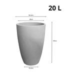 Vaso Liso Conico 30 Preto Ardosia Japi JVOLPA30