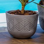 Vaso Tribo Redondo 42 Cimento Queimado Japi JVTTCQ42