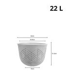 Vaso Tribo Redondo 42 Cimento Queimado Japi JVTTCQ42