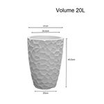 Vaso Redondo Conico Prisma 30 Areia JVOPD30