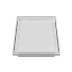 Ralo Oculto Quadrado Universal de 10x10cm Branco JR