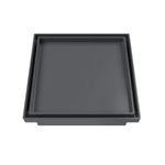 Ralo Oculto Quadrado Universal de 10x10cm Cinza JR