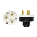 Pino Plug Macho Porcelana 3 Pinos 30A Decorlux PI0333