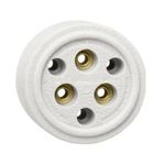 Tomada Femea Porcelana 3 Pinos 20A Decorlux TO0323