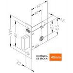 Fechadura Auxiliar 1004 ( Par ) Inox 
