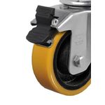 Rodízio Amarelo Giratório Com Freio Gl 414 Pn Schioppa