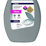 Assento Sanitário Quadrado Almofadado Cinza PR1064-5